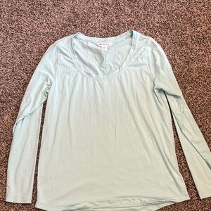 Athleta Soft Blue Long Sleeve Blouse